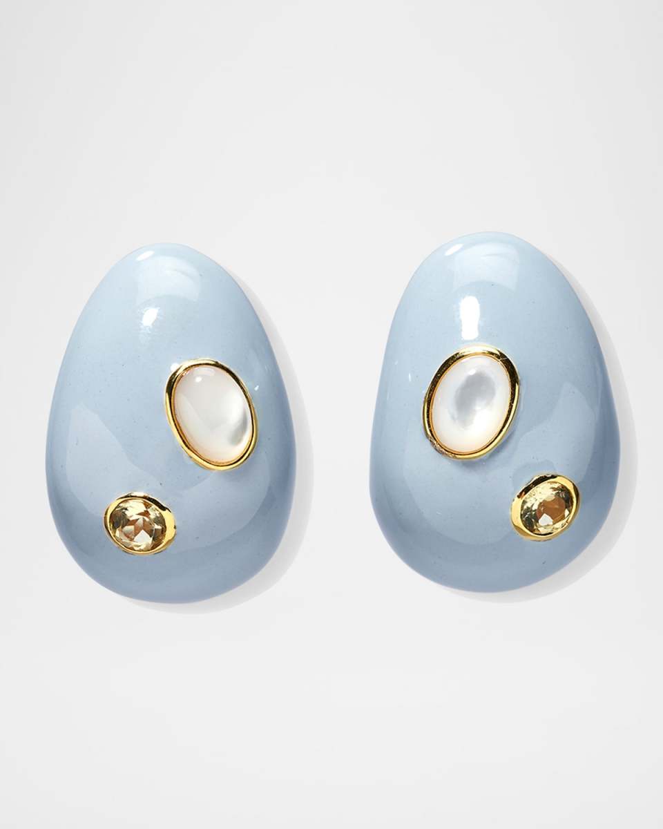 Mini Arp Earrings in Studded Mist
